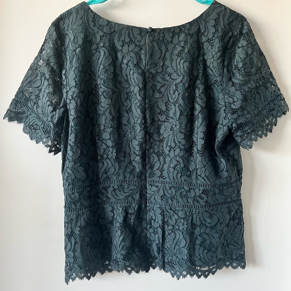 Talbots Green Lace Top - Picture 6 of 6